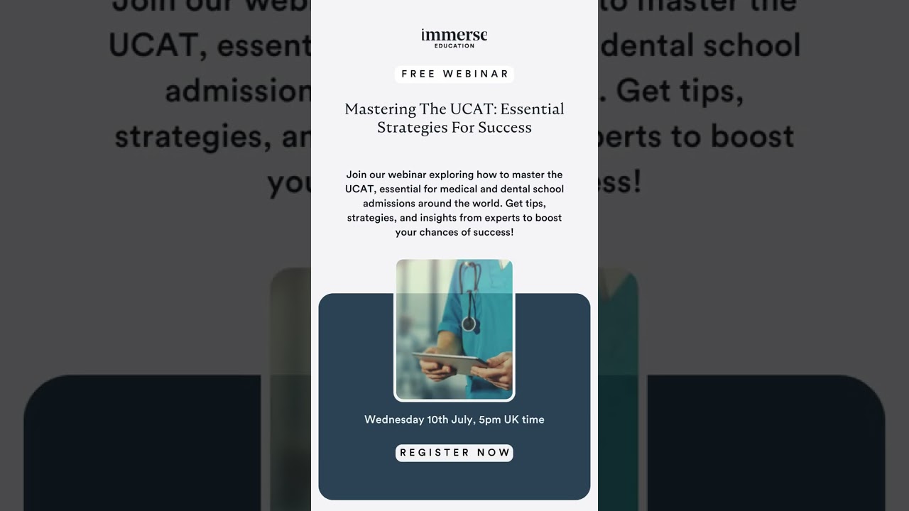 Mastering The UCAT! Free Webinar For Students