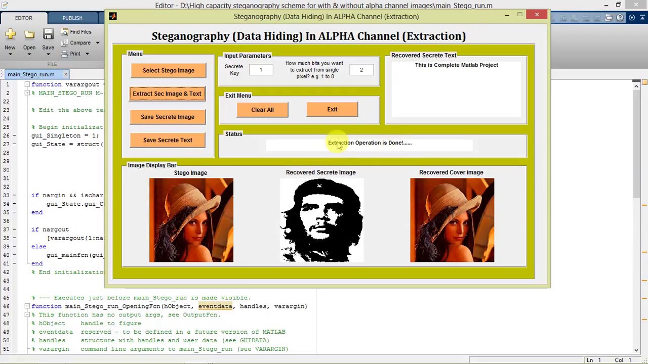 Steganography Image Processing Project in MATLAB 🎨
