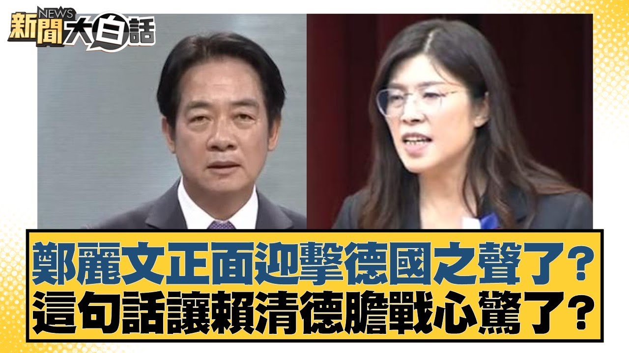 鄭麗文正面回應德國之聲,讓賴清德感到震驚?政治角力全解析🇩🇪