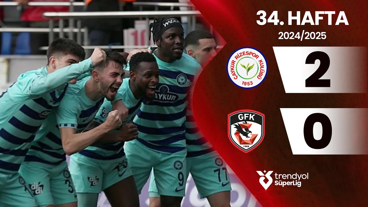 Çaykur Rizespor 2-0 Gaziantep FK | Süper Lig 34. Hafta ⚽