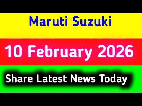 Latest Maruti Suzuki Share News 📈
