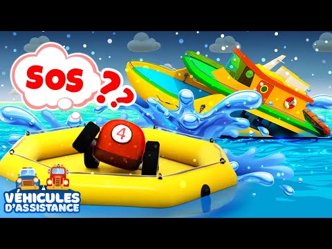 Au secours !🆘 Le bateau coule !🚢🌊 Qui sauvera les petites voitures ?