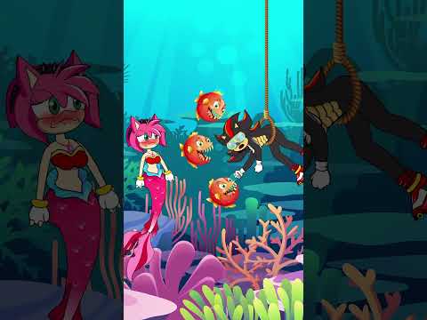 Mermaid Amy taught Sonic and Shadow a lesson! | #sonic #sonicmovie2D #sonicthehedgehog