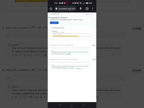 NUMBER THEORY COURSERA ANSWERS- Modular Airthemetic