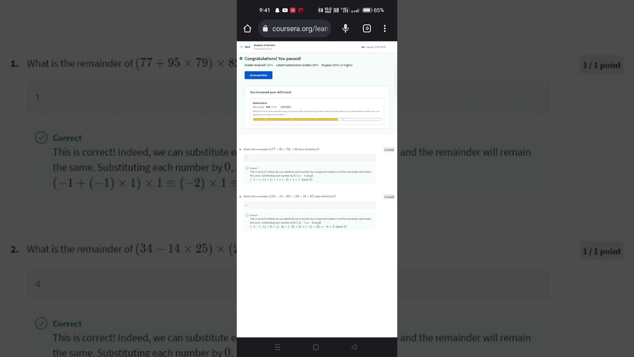 Mastering Modular Arithmetic: Coursera Number Theory Answers π
