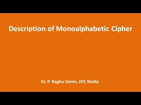 04 Description of Monoalphabetic Cipher