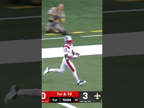 A 53-YARD TD PASS FROM DRAKE MAYE TO POP DOUGLAS‼️ 📺: CBS #shorts #drakemaye #patriots #nfl