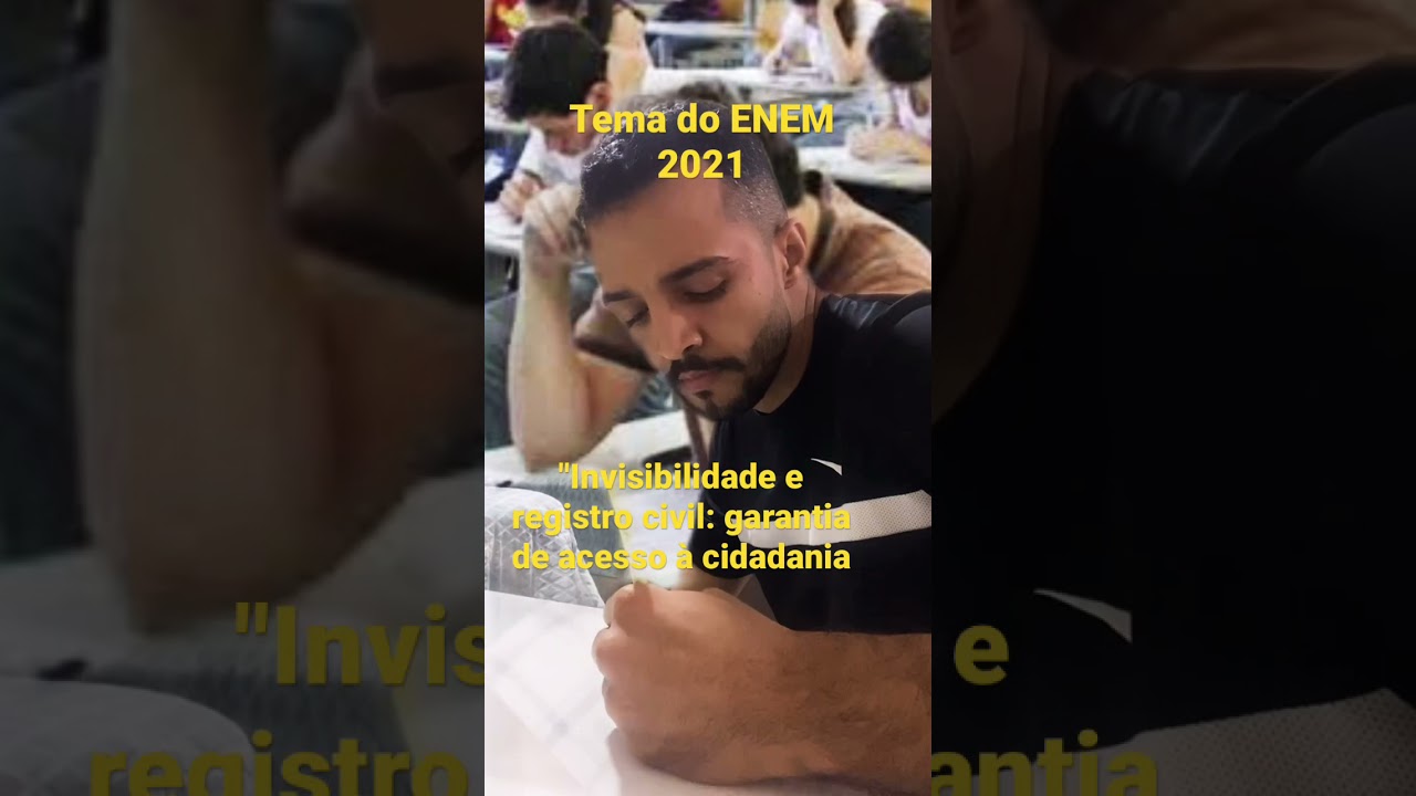 Tema da Redação do Enem 2021 📝