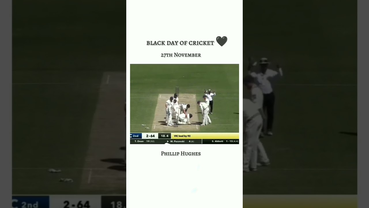 Remembering Australian Cricketer Phillip Hughes 🏏