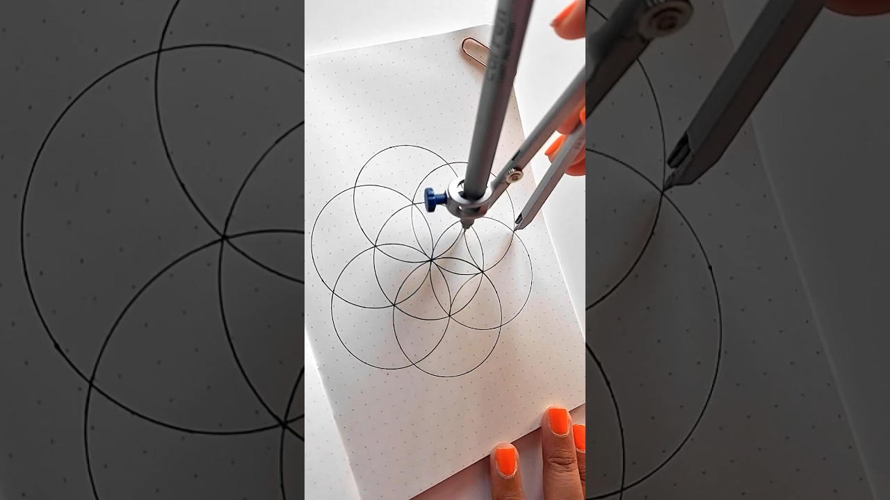 Learn to Draw the Beautiful Flower of Life Mandala 🌸 | Step-by-Step Guide for Beginners
