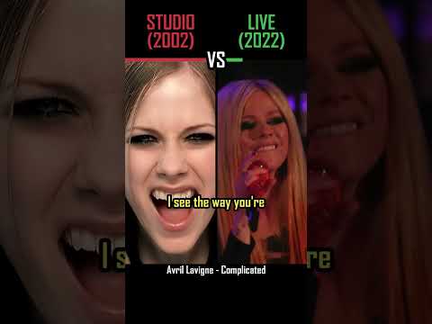 STUDIO vs LIVE: Avril Lavigne - Complicated - #shorts #versus #music