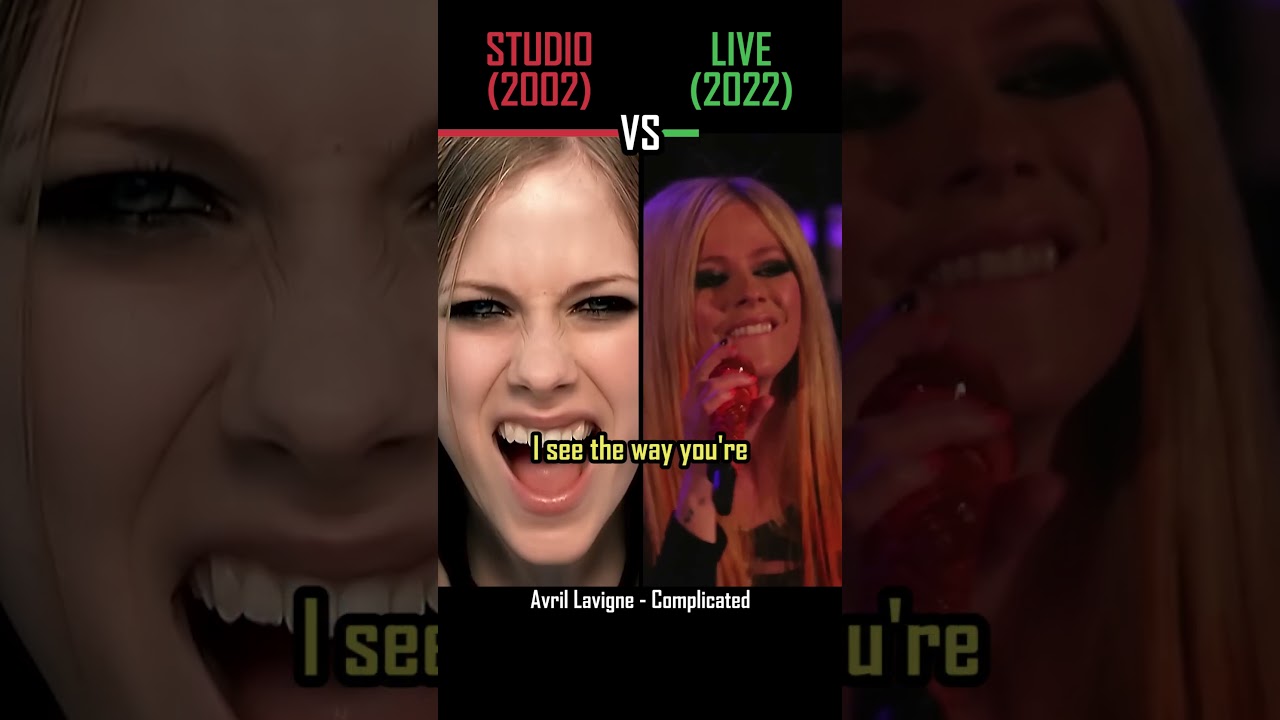 STUDIO vs LIVE Performance of Avril Lavigne's 'Complicated' ๐ค
