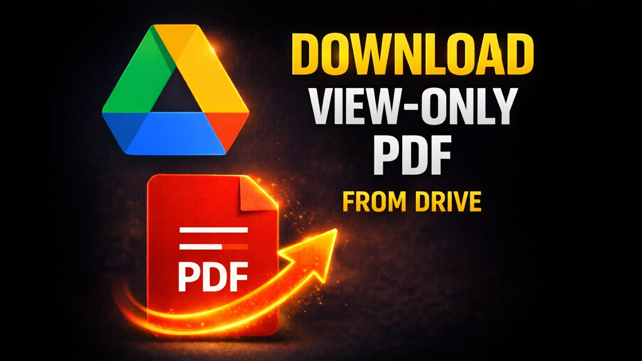 How to Download View Only PDF Files From Google Drive | Download Protected File From Drive