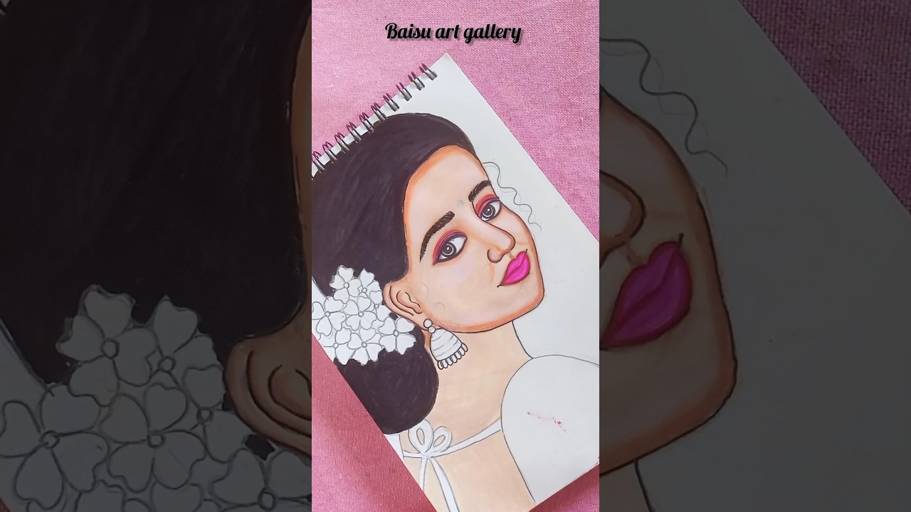 Drawing a Bengali Girl in Saree 🎨