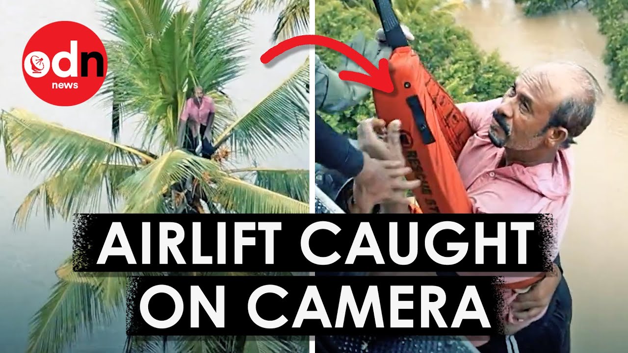 Sri Lanka Flood Rescue Caught on Camera 🚁