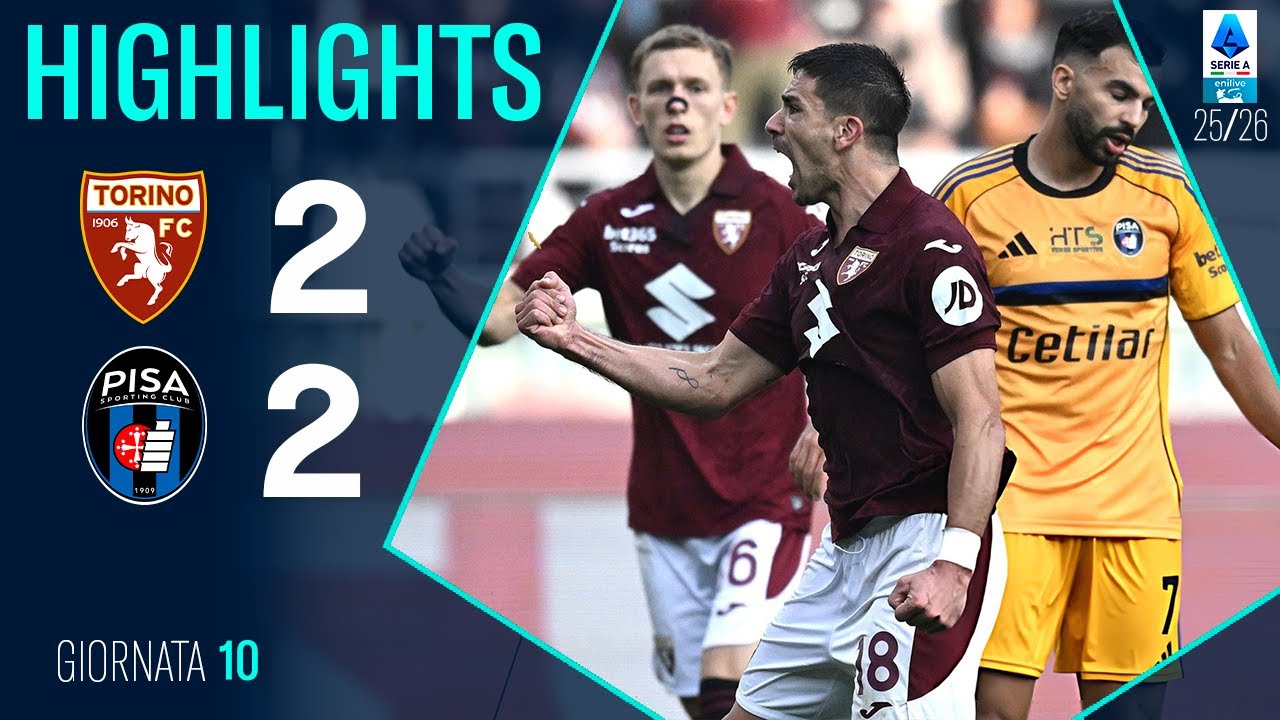 Highlights Torino vs Pisa 2-2 | Serie A 2025 ⚽