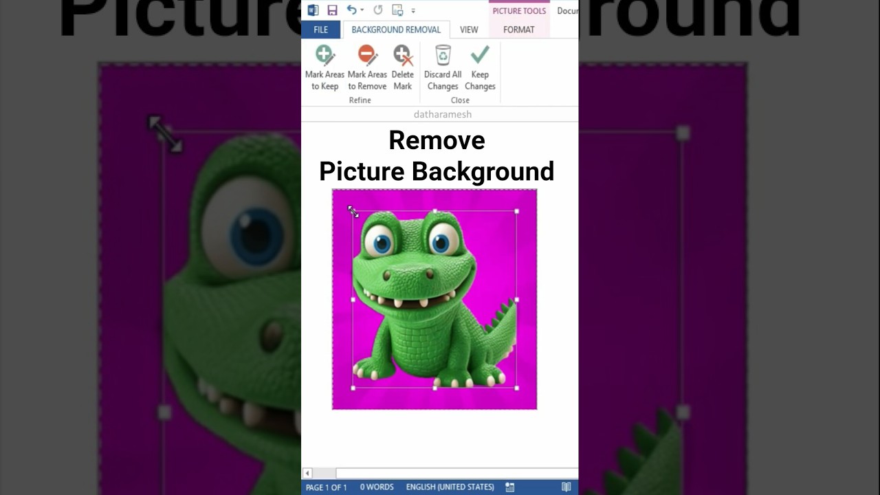 Remove Image Background in MS Word β¨