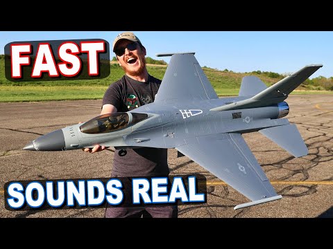 RC SMART JET!! Incredible SOUND! E-flite F-16 Falcon 80mm EDF Smart Jet - TheRcSaylors