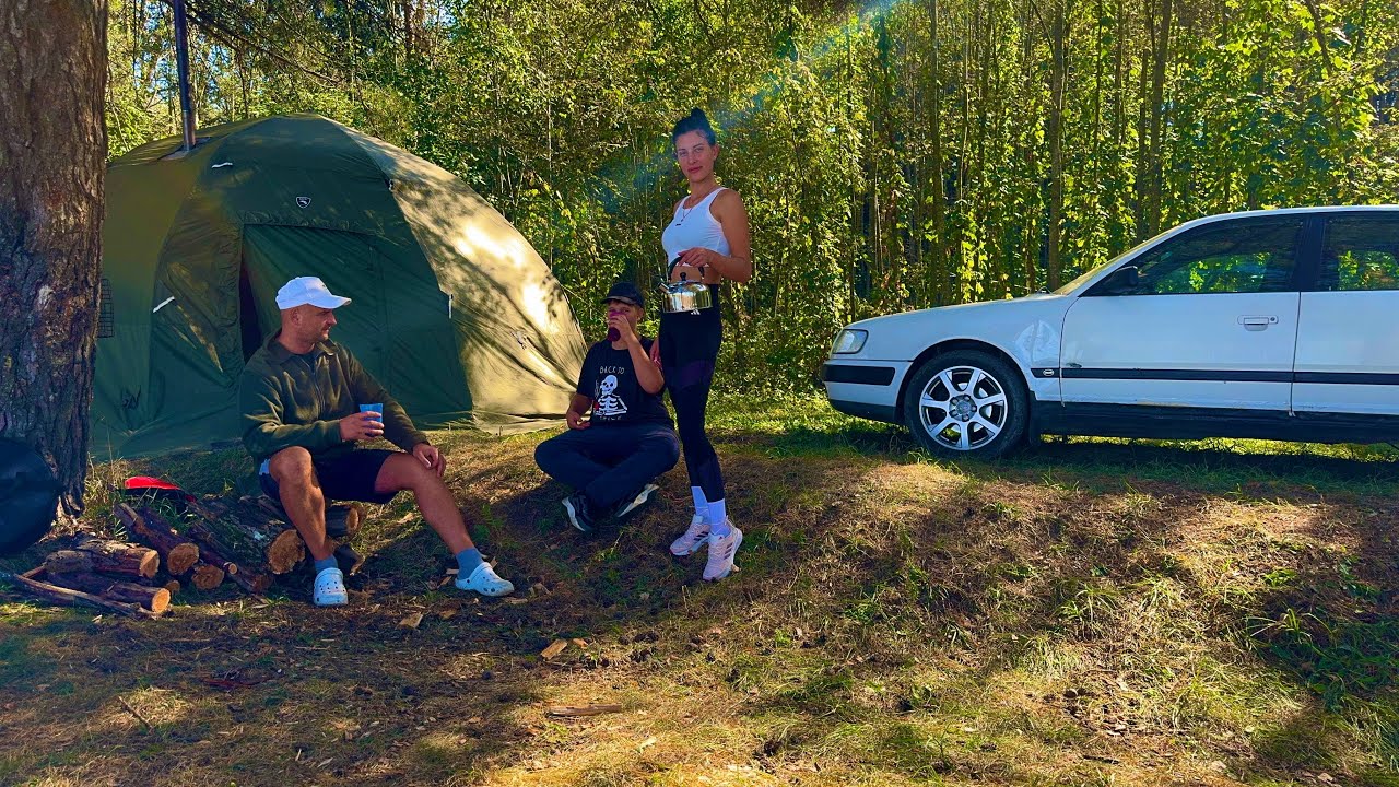 Отдых с семьёй: палатка, рыбалка и природа 🎣