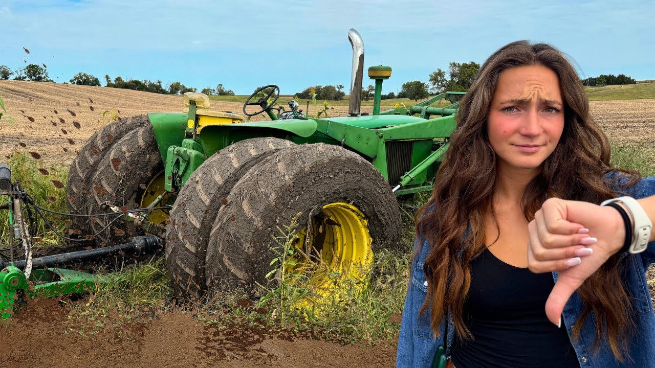 Stuck Tractor on Harvest Day 🚜