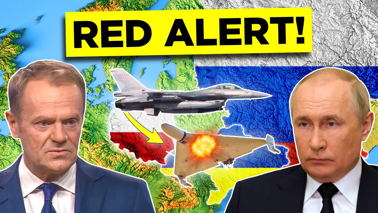Russia's Large Drone Attack in Poland 🚨