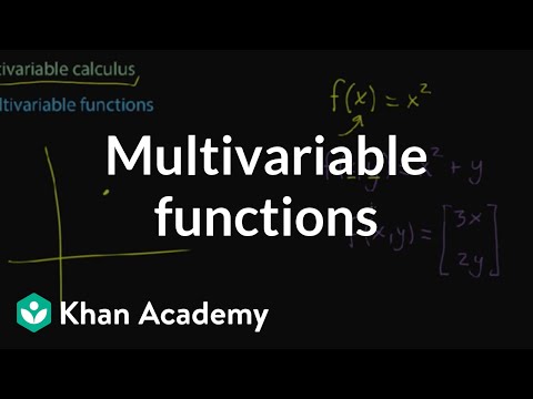 Multivariable functions | Multivariable calculus | Khan Academy