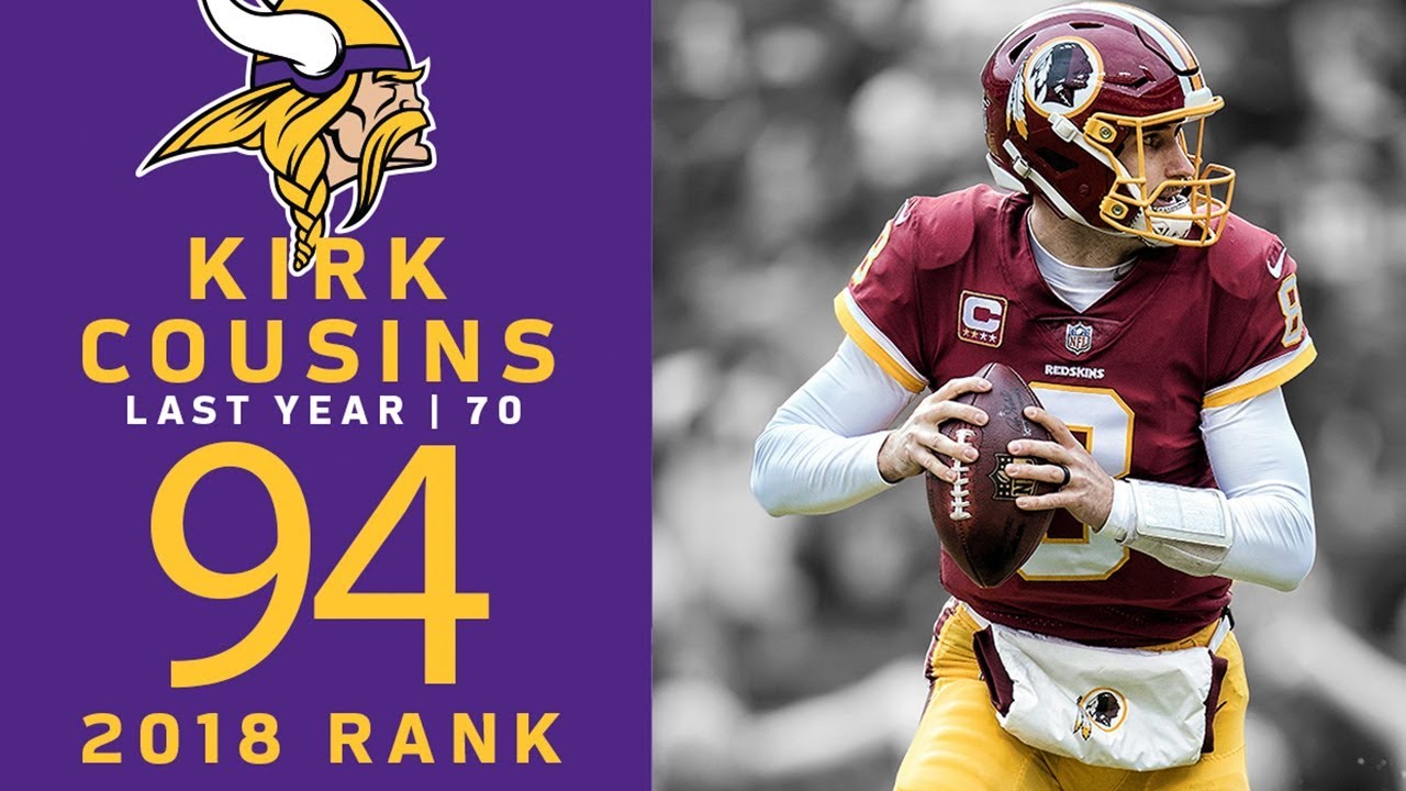 Kirk Cousins Ranked #94 in NFL Top 100 (2018) 🏈