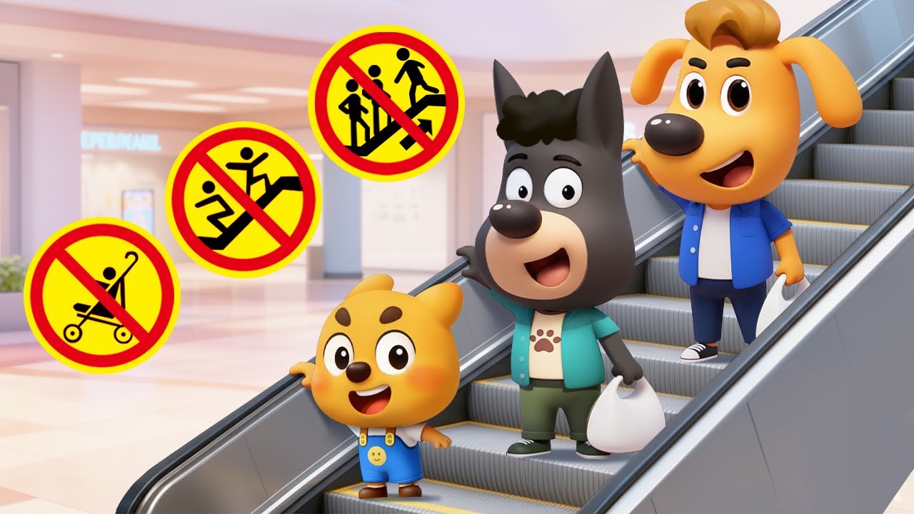 Escalator Safety Adventure with Sheriff Labrador ๐ก๏ธ | Kids Learn Important Rules