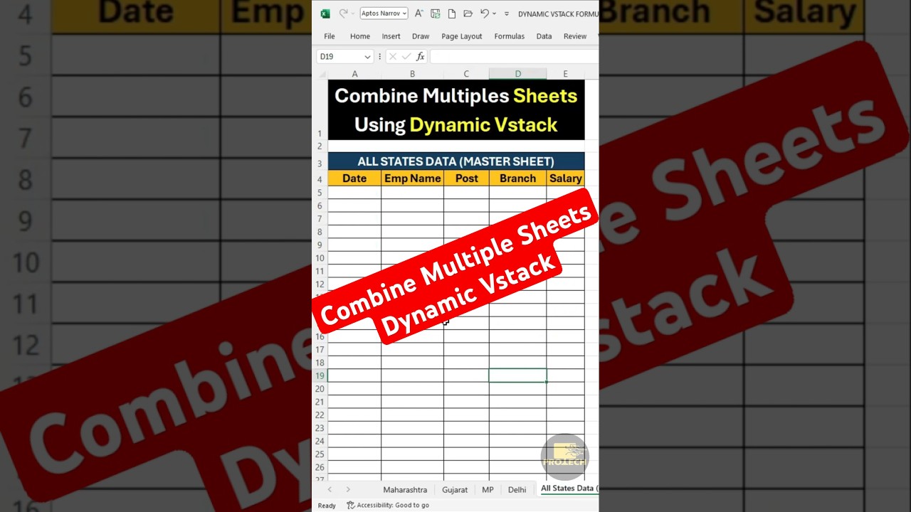 Excel Vstack Formula: Combine Sheets Dynamically π