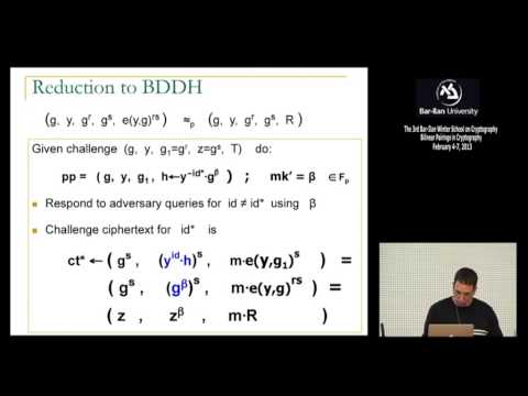 3rd BIU Winter School on Cryptography: Identity-Based Encryption and Variants - Dan Boneh