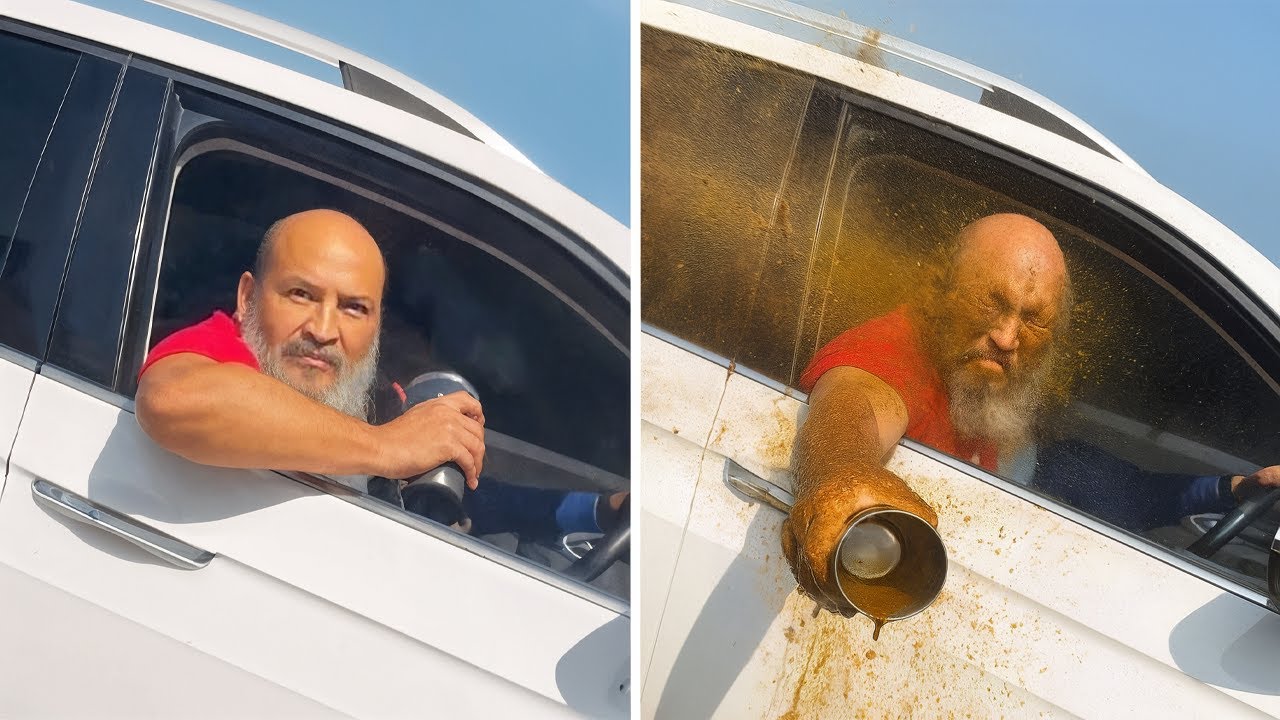 Angry Driver Gets Instant Karma