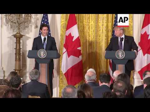 Trump & Trudeau Hold First Joint Press Conference 🇺🇸🇨🇦