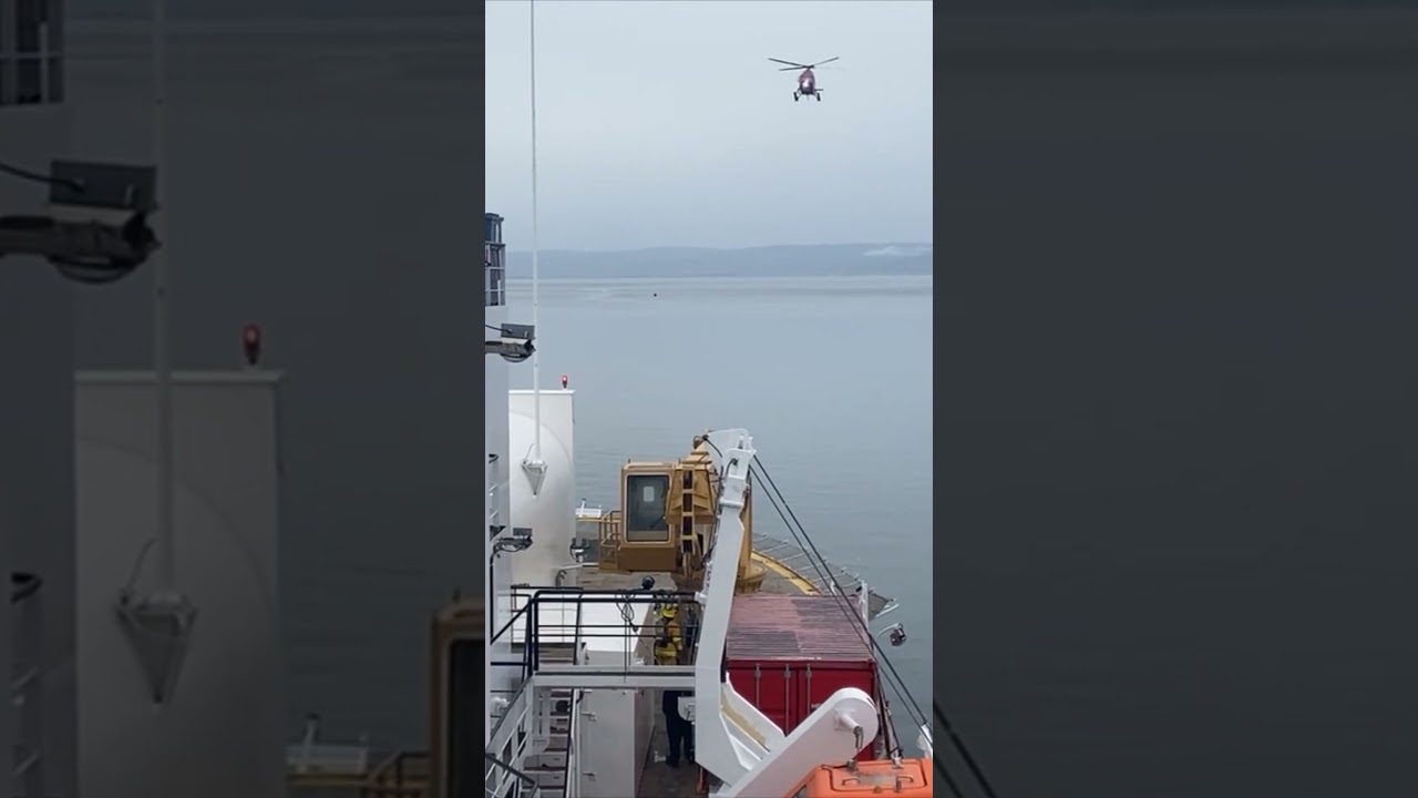 Helicopter Takeoff & Landing on CCGS Henry Larsen 🚁