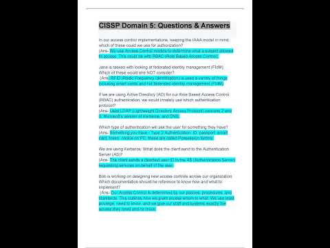 CISSP DOMAIN 5 QUESTIONS EN ANSWERS A SCORE GUIDE