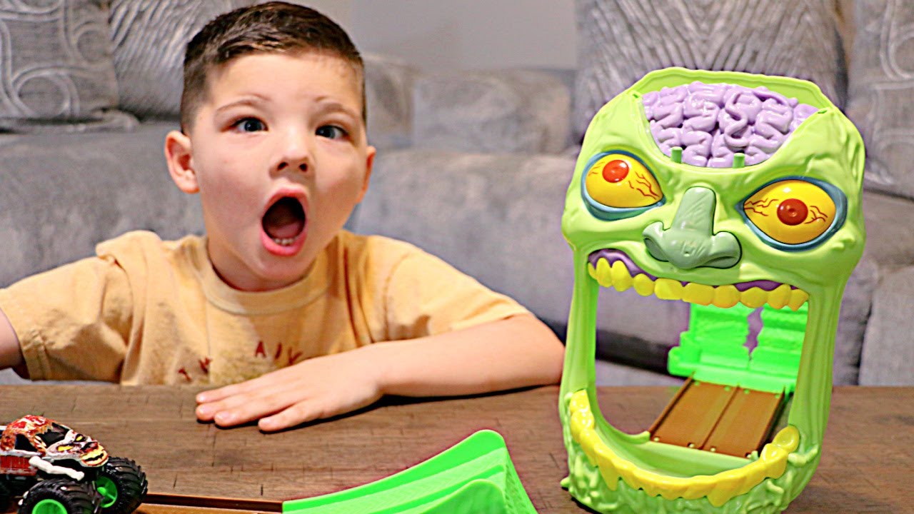 Zombies Invade Our House! Caleb & Mommy Tackle the Monster Jam Zombie Race Track 🧟‍♂️