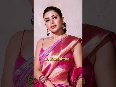 Top 10 Most Beautiful 😍 South Indian Actress In Saree #actress #shorts