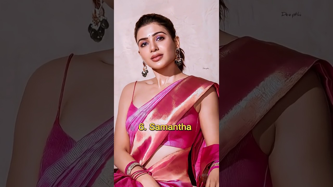 Top 10 Beautiful South Indian Actresses in Saree π