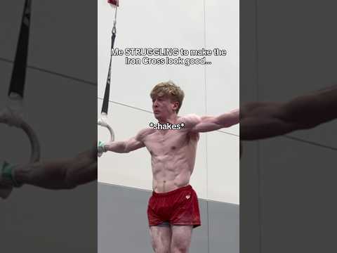 Iron Cross? Nah… Iron Crisis 🤦♂️💀 #gymnastics #calisthenics #rings #strength #skill #olympics