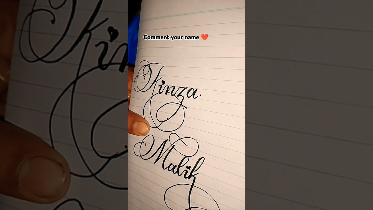 Beautiful Calligraphy of the Name Kinza Malik ✍️