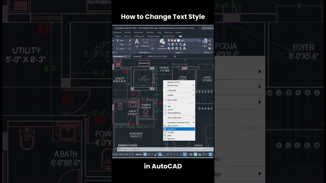 AutoCAD: Change Text Style in One Click 🖋️