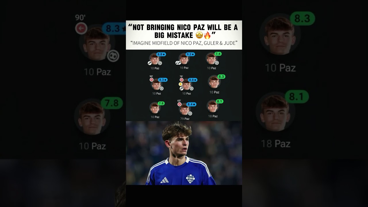 Nico Paz: The Rising Star for Madrid ⚽