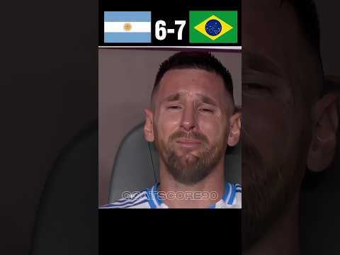 the day Neymar show Messi | Brazil Vs Argentina world cup | penalty shootout #shorts #football