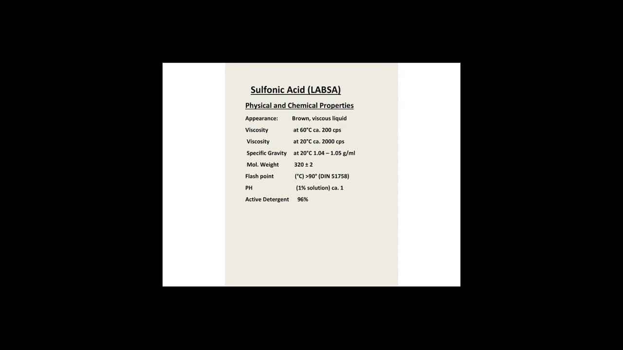 Sulfonic Acid & LABSA: Essential Info