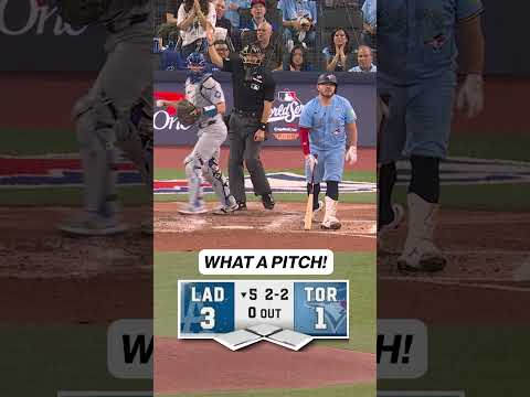 Yoshinobu Yamamoto with a FILTHY pitch 😥 #Dodgers #mlb #worldseries