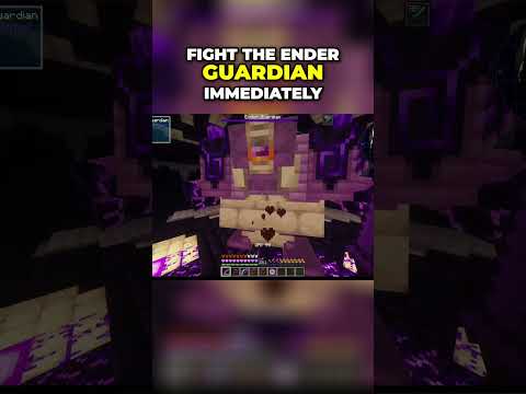 Minecraft  INSANE Ender Guardian Fight in Ruined Citadel!