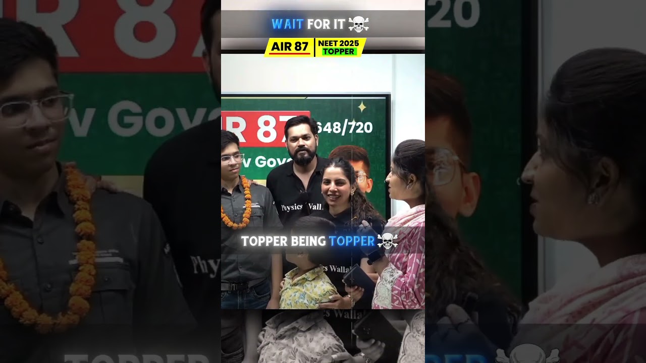 AIR 87 NEET Topper Shares No Chill 🤣