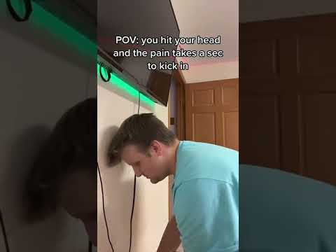 When you hit your head but the pain takes a sec 😂 #shorts