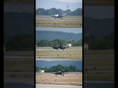 Who Landed Best? #p51mustang #corsair or #kingcobra #warbird #aviation #aviationlovers #nikon #fly