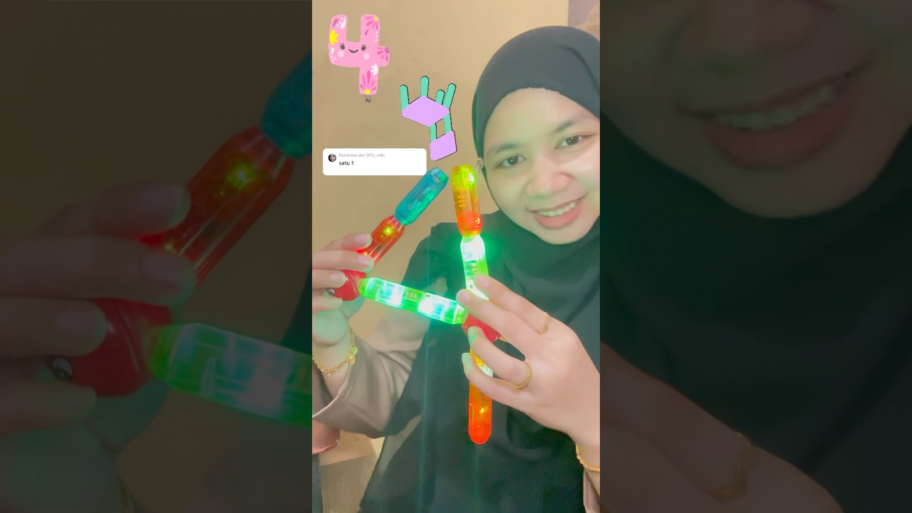 Bentuk Angka menyala #endahteawe #mainananak #belajar #angka #