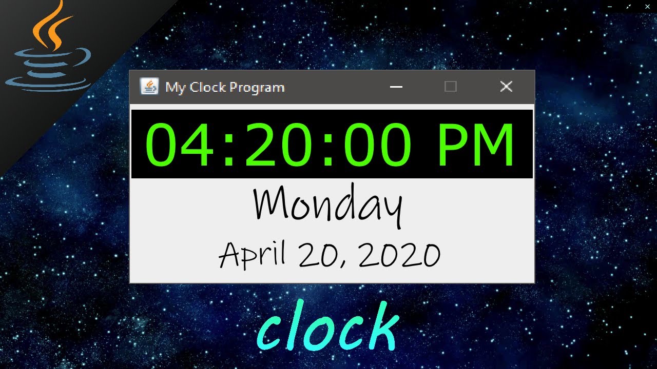 Java Clock App with Swing π